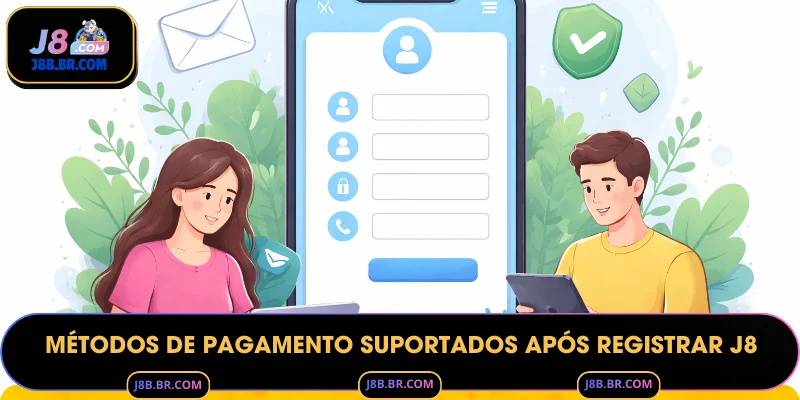 Métodos de Pagamento Suportados após Registrar J8